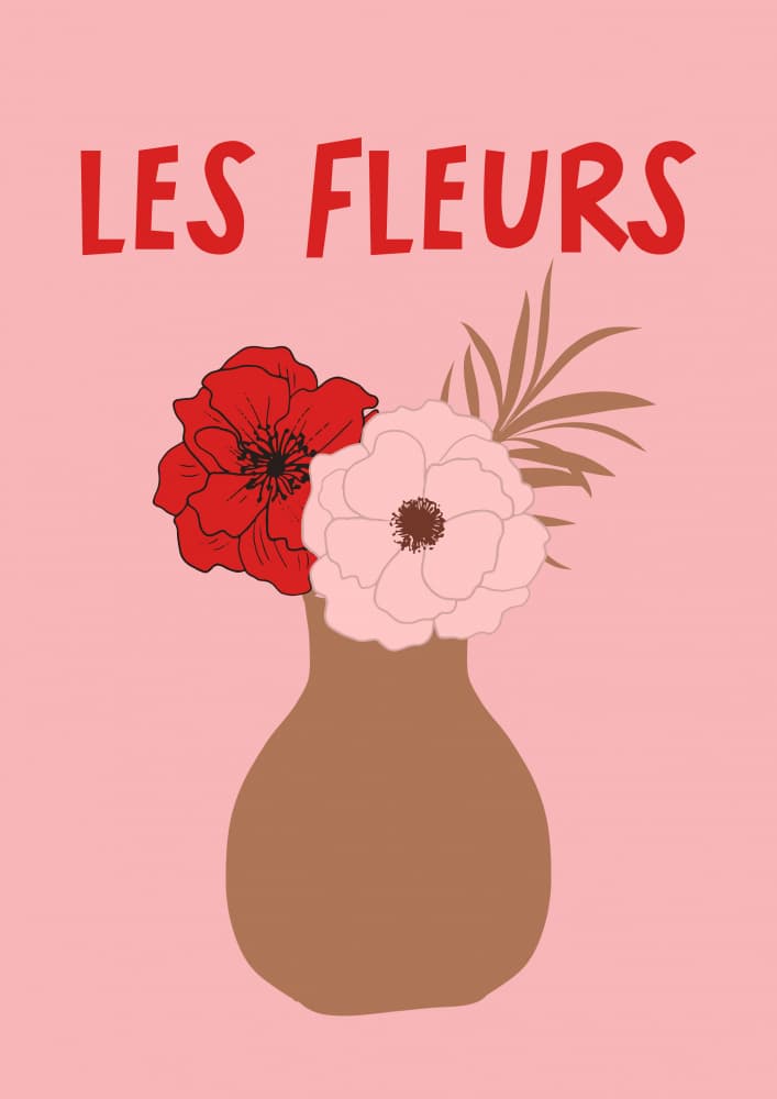 Les Fleurs Vase by Talitha McQueen — canvas wall art