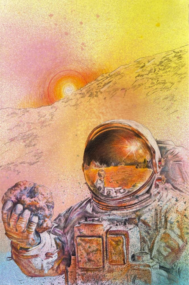 Astronaut Planet Explorer by Anne Wölk — canvas wall art