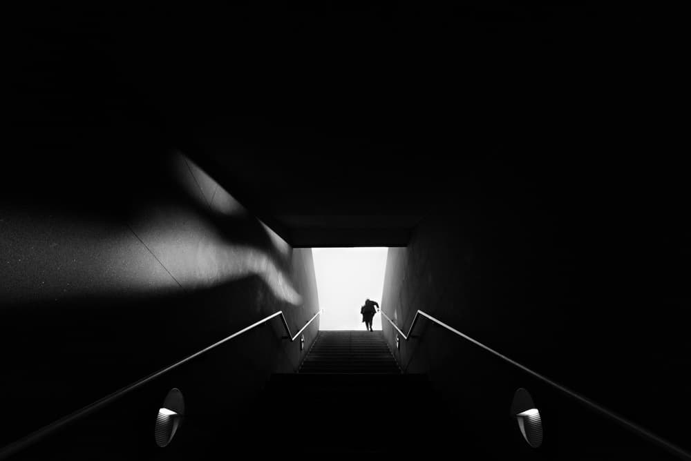 Upward Journey Silhouette by João Castro — canvas wall art