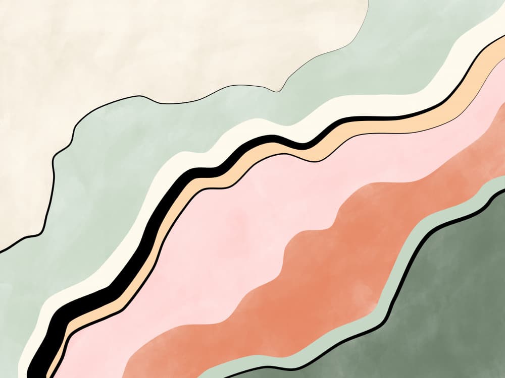 Fluid Color Waves by Elena Ristova — canvas wall art