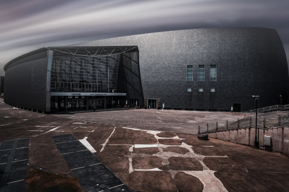 Modern Curved Architecture by Tomoshi Hara — canvas wall art