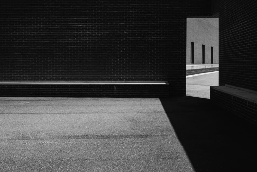 Contrasting Architectural Shadows by Rolf Endermann — canvas wall art