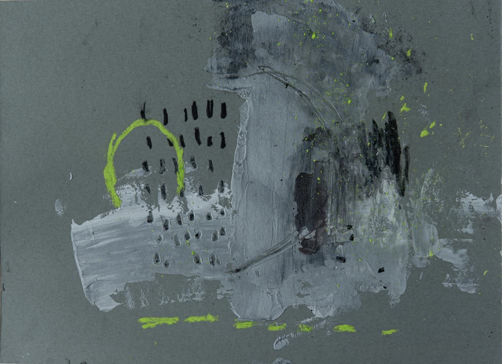Urban Grey Neon Abstract by Deb Chaney — canvas wall art