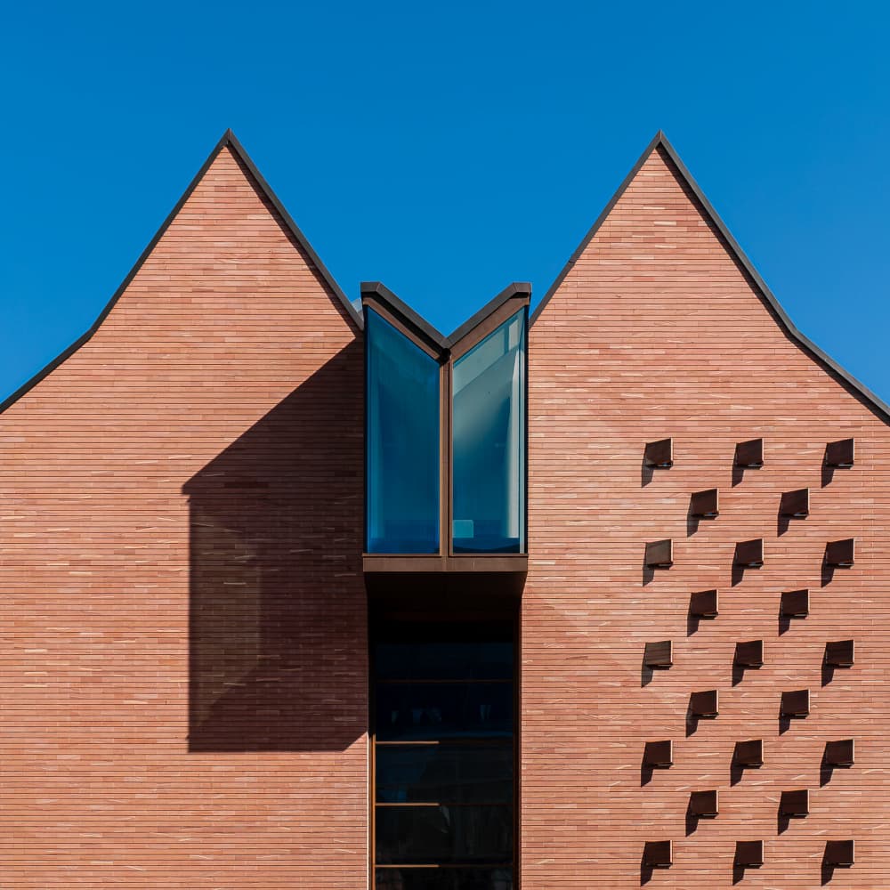 Geometric Brick Architecture by Markus Auerbach — canvas wall art