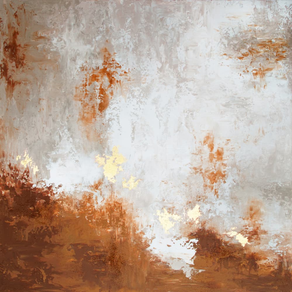 Golden Earth Abstract by Alyson Storms — canvas wall art