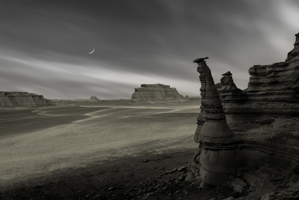 Desert Moonscape by Hsiao-Yang Fei — canvas wall art
