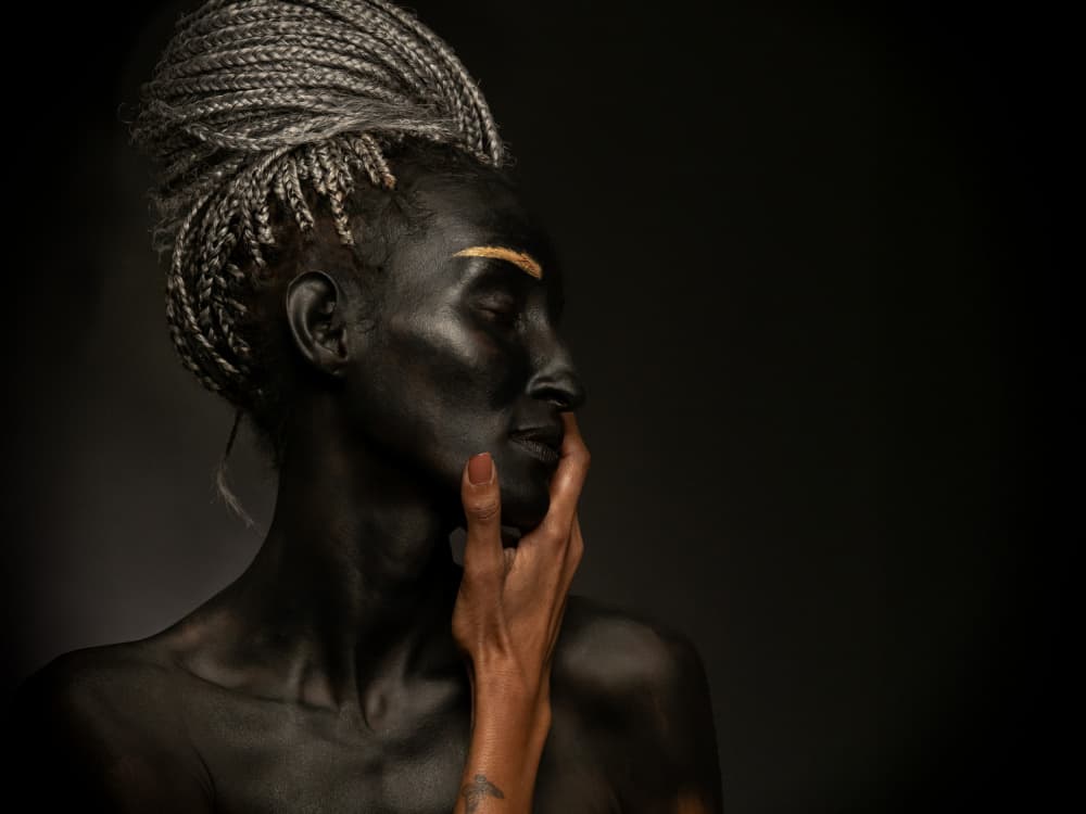 Serene Gold Woman by Svetlana Kirzh — canvas wall art