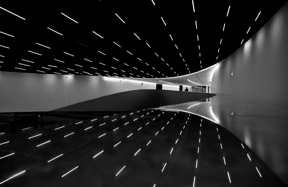 Modern Curved Architecture by Fernando Alves — canvas wall art