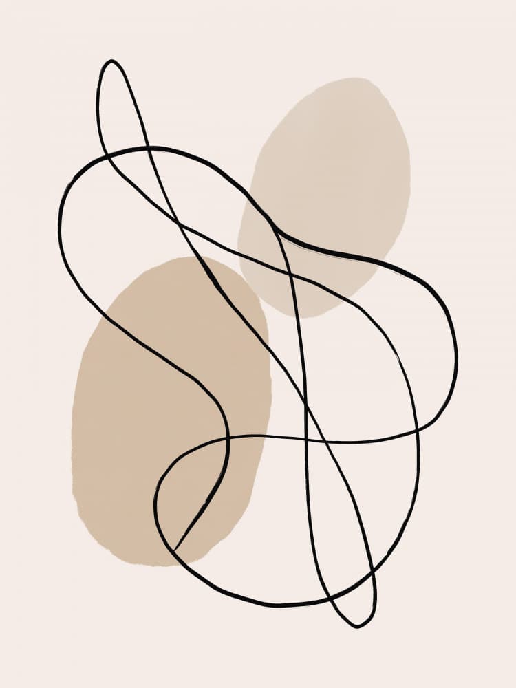 Neutral Abstract Forms by Little Dean — canvas wall art