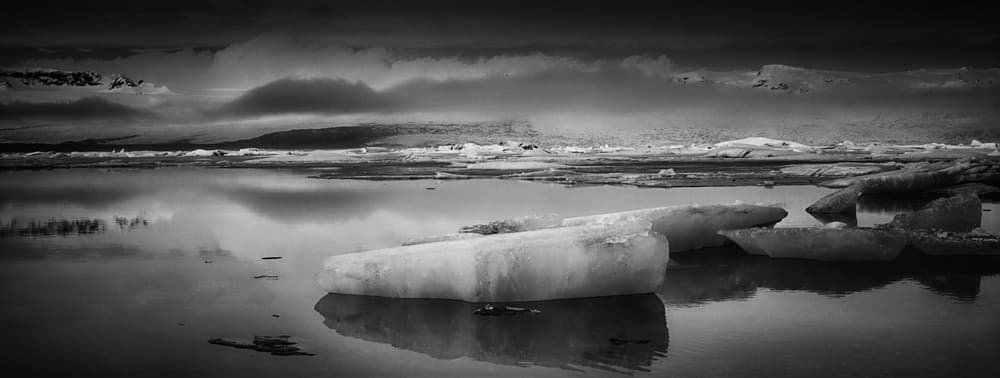Glacial Lake Reflections by Saskia Dingemans — canvas wall art