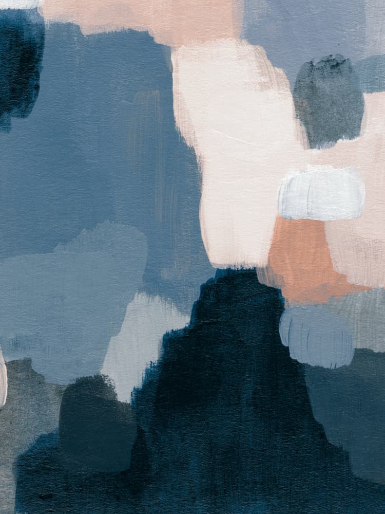 Dusky Blue Layers by Ejaaz Haniff — canvas wall art