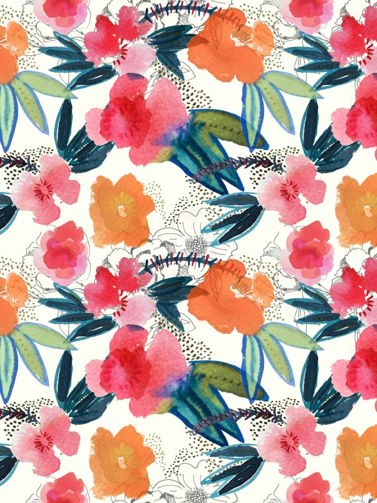 Vibrant Floral Abstract by Gemma Bardot — canvas wall art