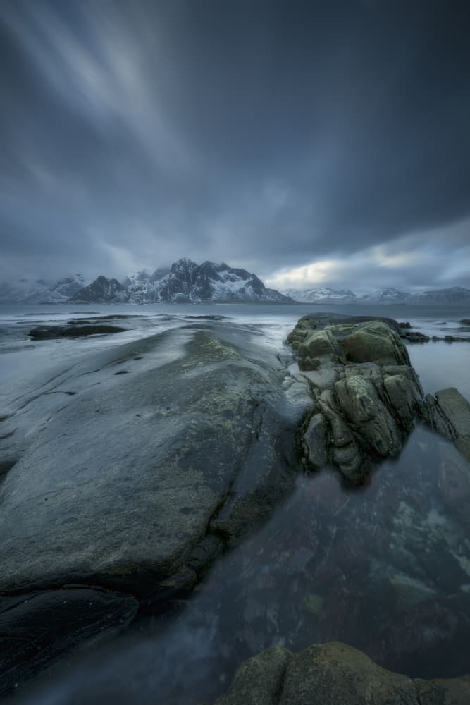 Moody Winter Seascape by Doroteo Tobarra Narro — canvas wall art