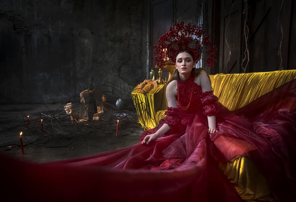 Regal Red Fantasy by Angela Muliani Hartojo — canvas wall art