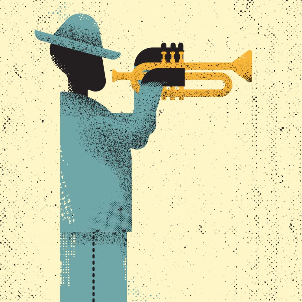Jazz Trumpet Player by The Creating Mind — canvas wall art