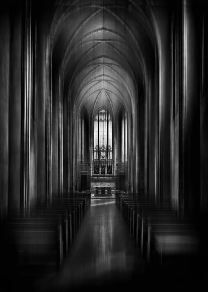 Grand Cathedral Aisle by The Learning Curve Photography — canvas wall art