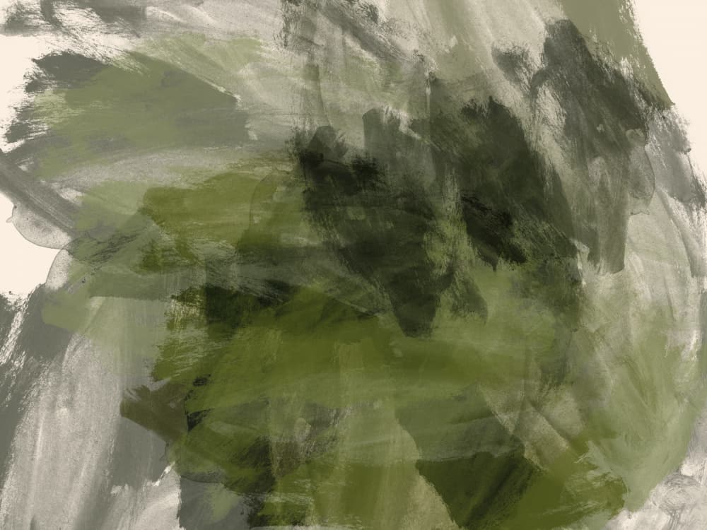 Green Abstract Strokes by Dina Dankers — canvas wall art