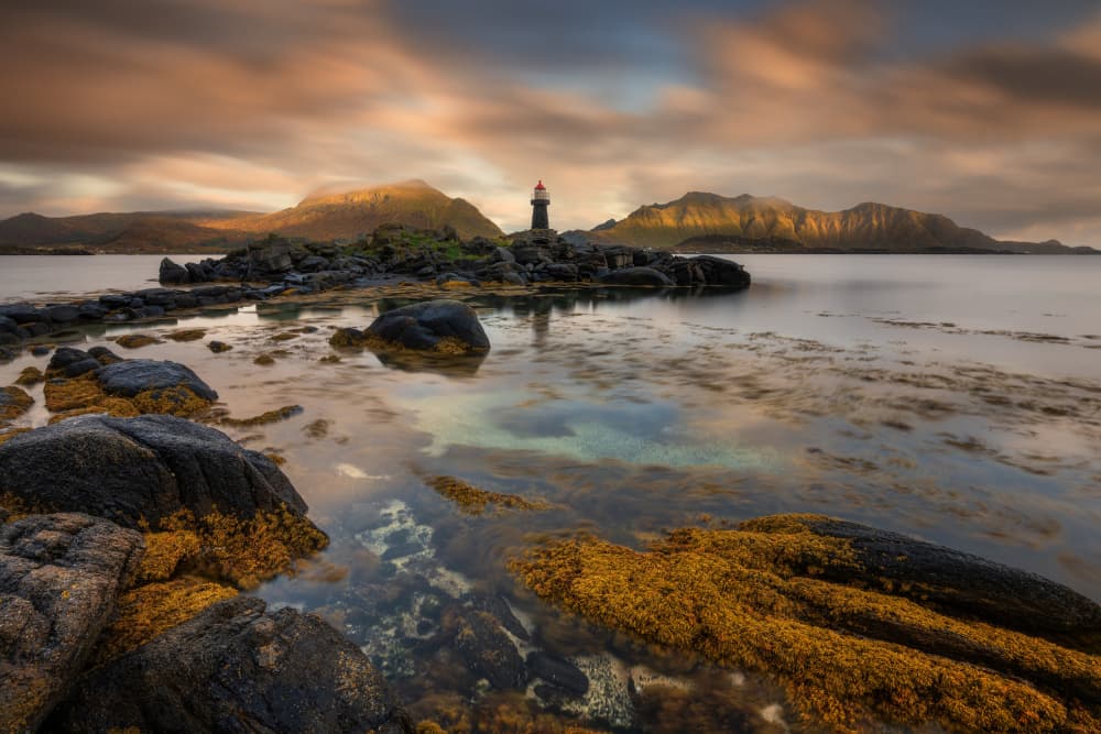 Coastal Lighthouse Sunset by Adam Pachula — canvas wall art