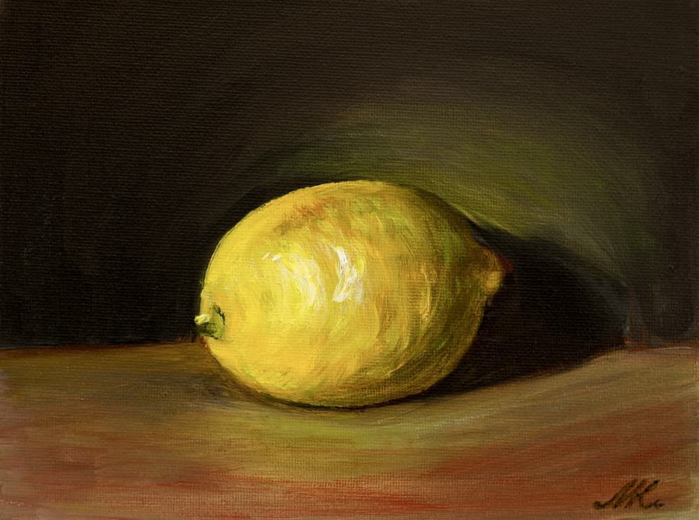 Bright Lemon Still Life by Marina Kozyr — canvas wall art
