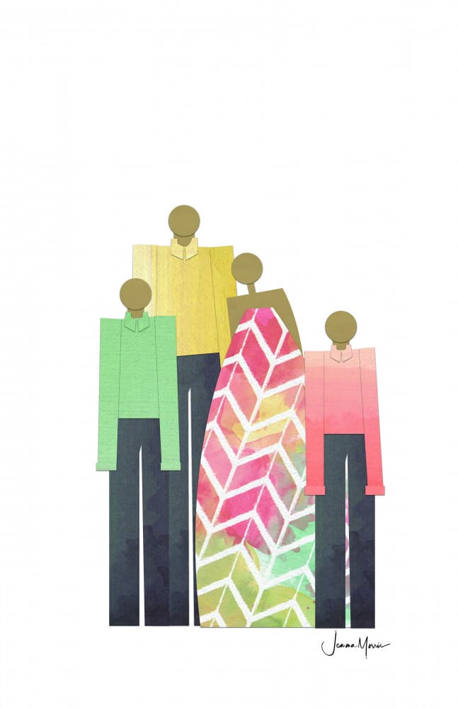 Colorful Abstract Family by Jemma Morris — canvas wall art