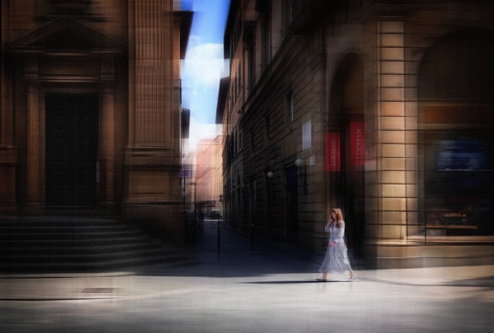 Dreamy City Stroll by Annette Guo — canvas wall art