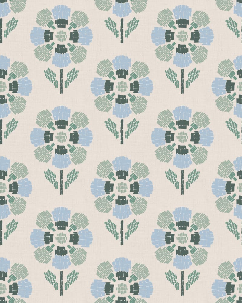 Embroidered Floral Pattern by Alexandra Weise — canvas wall art