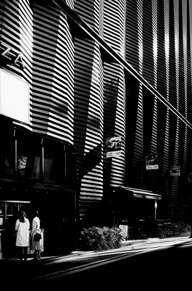 Urban Stripes and Shadows by Yuzo Fujii — canvas wall art