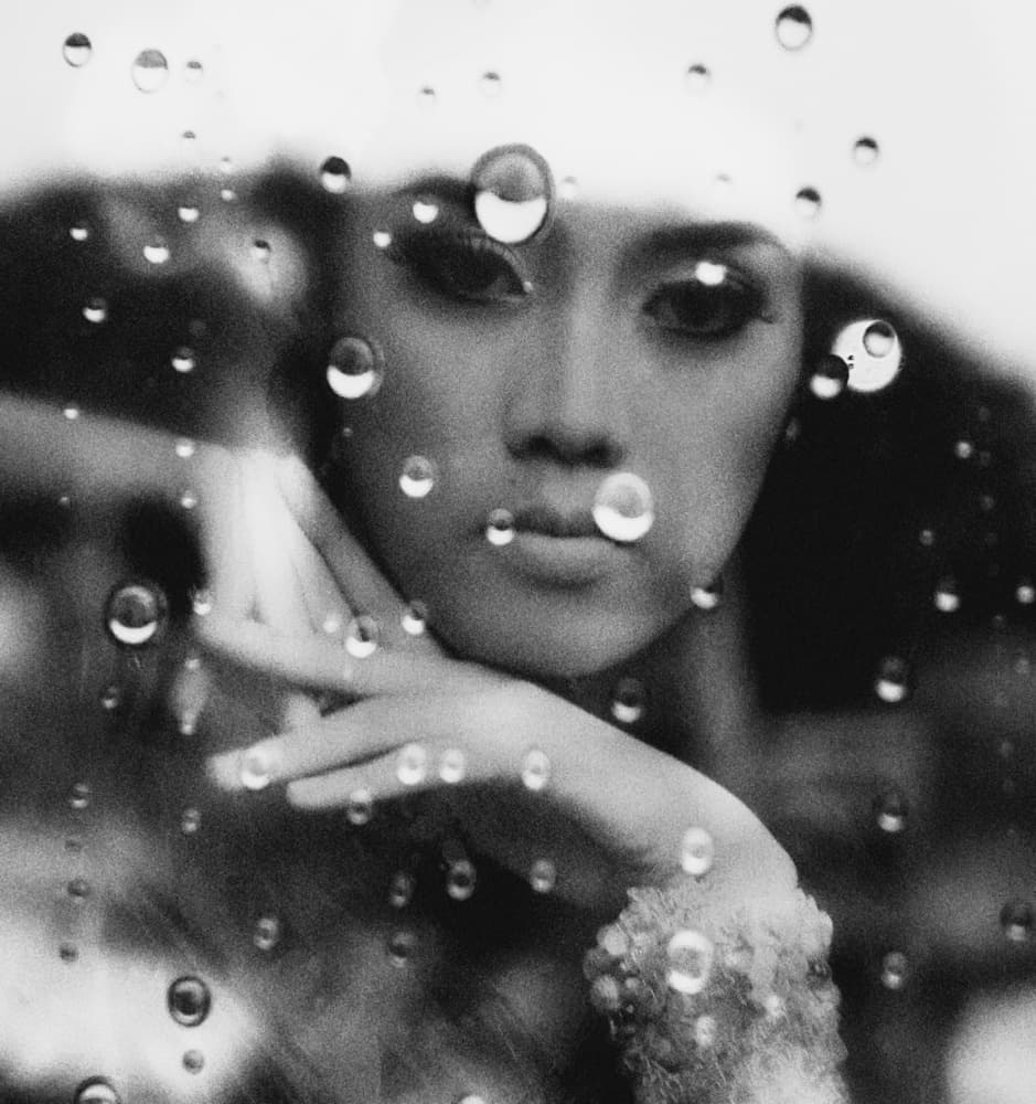 Woman Through Rainy Window by Kahar Lagaa — canvas wall art