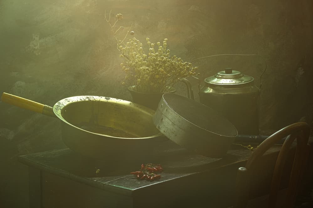 Warm Kitchen Still Life by UstinaGreen — canvas wall art