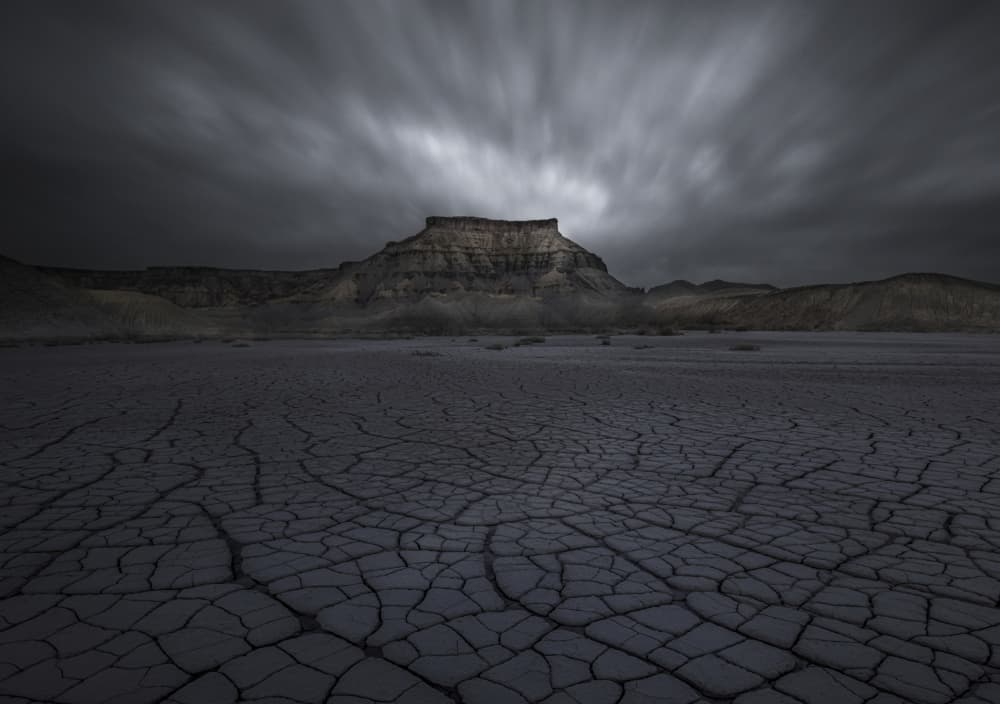 Dramatic Desert Mesa by Larry Deng APA — canvas wall art