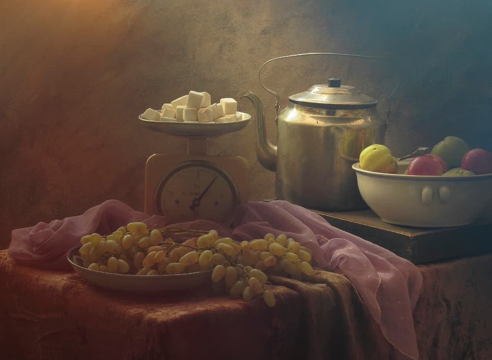 Kettle Sugar and Fruit by UstinaGreen — canvas wall art