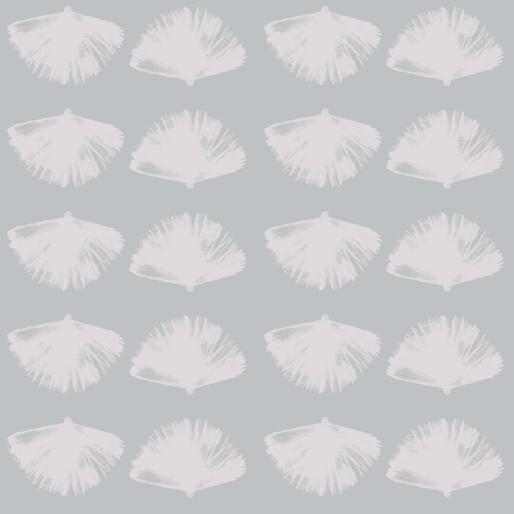 Organic Grey Fan Pattern by Gemma Bardot — canvas wall art