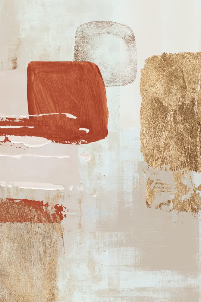 Abstract Gold Terracotta by Sally Ann Moss — canvas wall art