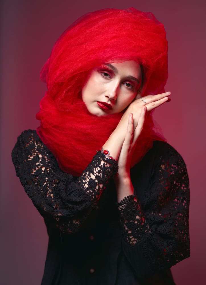 Dramatic Red Beauty by Offer Ellbogen — canvas wall art