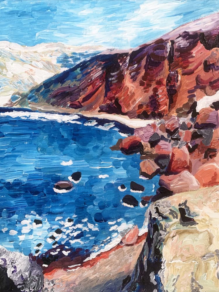 Vibrant Coastal Seascape by Pauline Wegman | Key and Sea Creative — canvas wall art