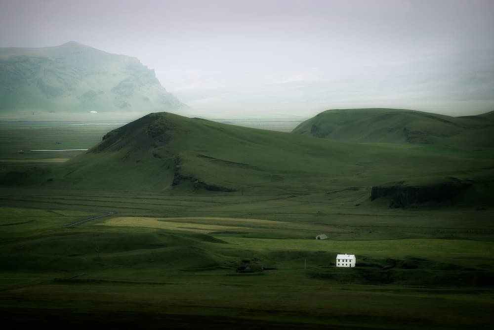 Isolated House Green Hills by Krzysztof Mierzejewski — canvas wall art