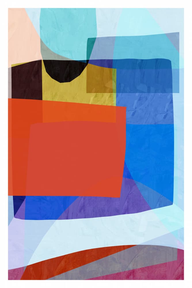 Vibrant Overlapping Shapes by cartissi — canvas wall art