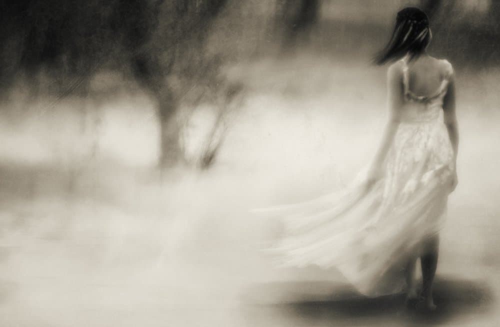 Ethereal Woman Walking by Charlaine Gerber — canvas wall art