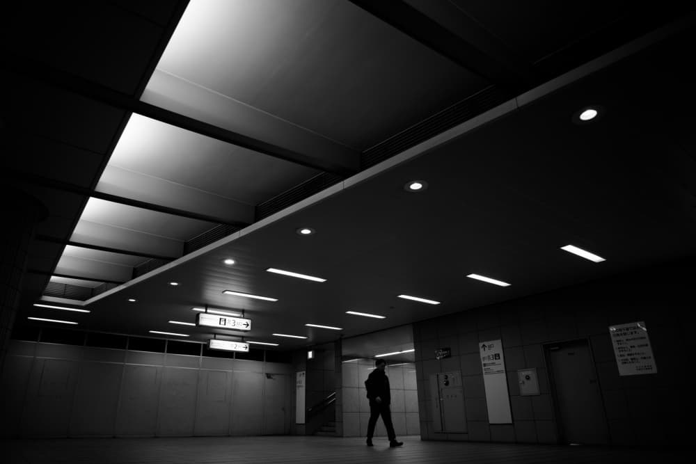 Lone Man Walking by Satoshi Hata — canvas wall art