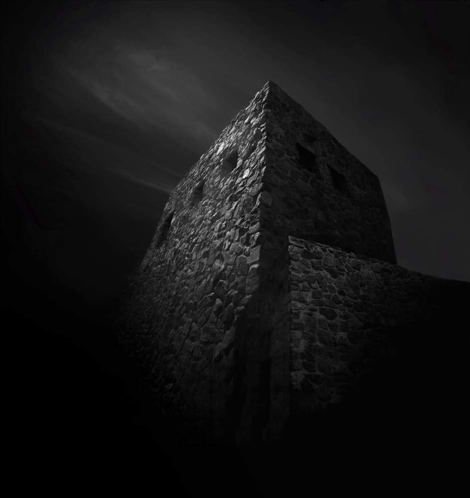 Dark Stone Tower by Margaret Halaby — canvas wall art