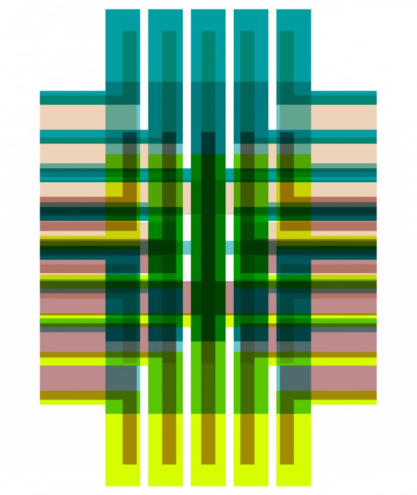 Vibrant Geometric Layers by Leigh Bagley — canvas wall art