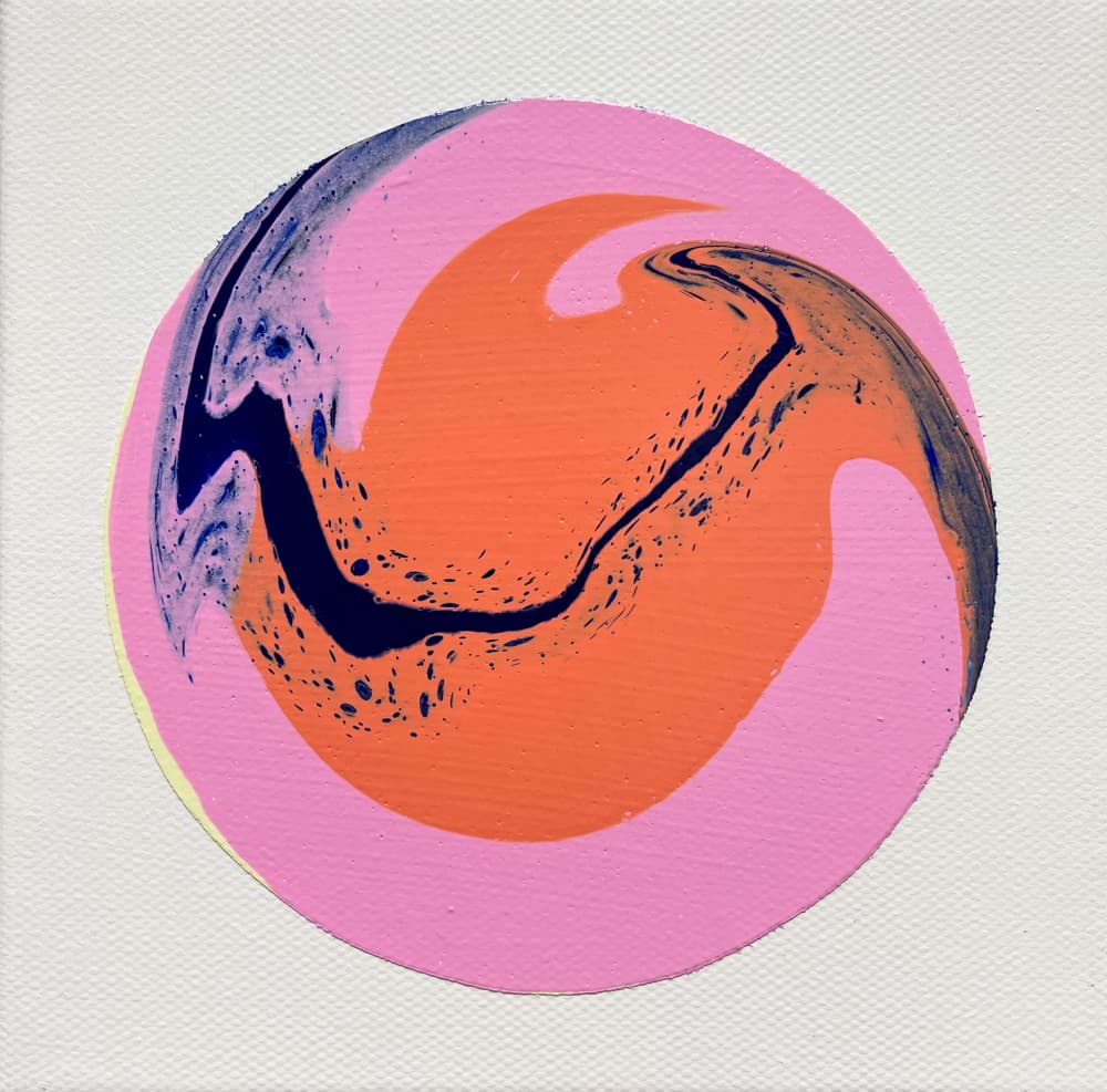 Fluid Abstract Circle by Eleni Pratsi — canvas wall art