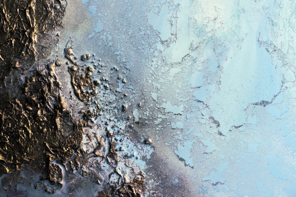 Abstract Coastal - Misty Waters by Petra Meikle de Vlas — canvas wall art