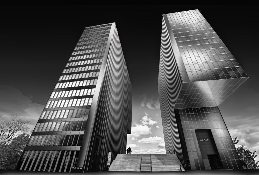 Sleek City Towers by jordiegeatorrent — canvas wall art