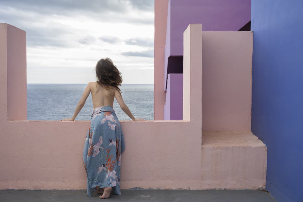 Woman's Colorful Vista by Rafael L. Bardají — canvas wall art