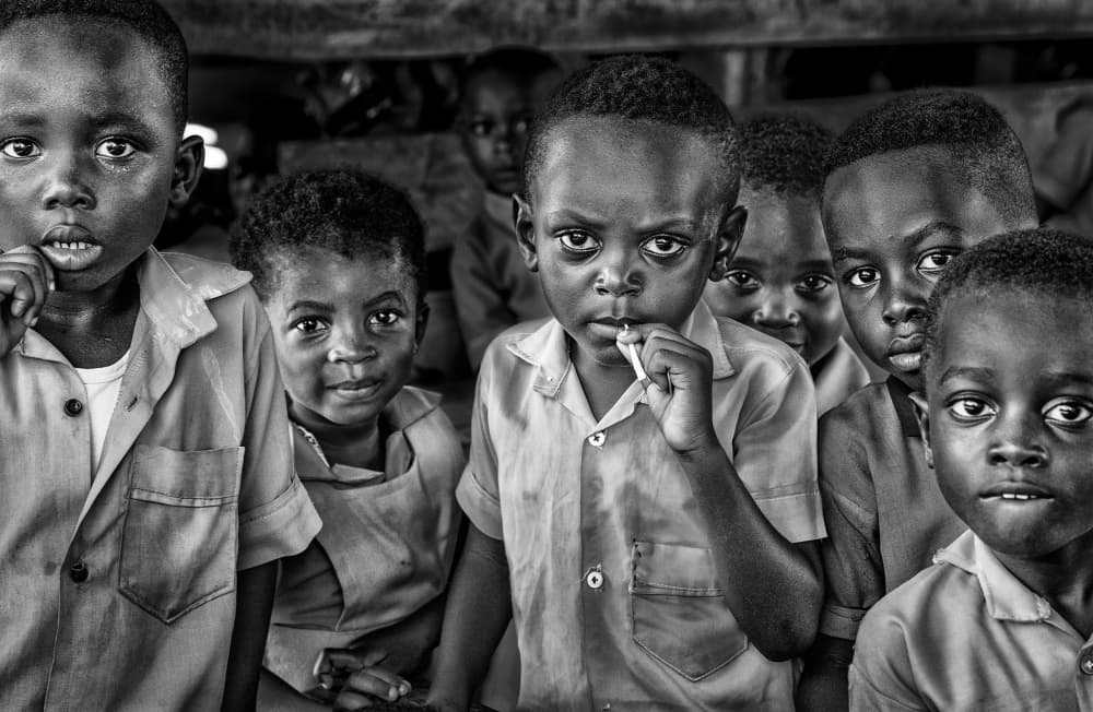 Serious School Children by Joxe Inazio Kuesta Garmendia — canvas wall art