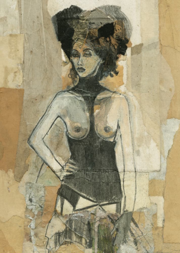 Abstract Female Figure by Ute Rathmann — canvas wall art