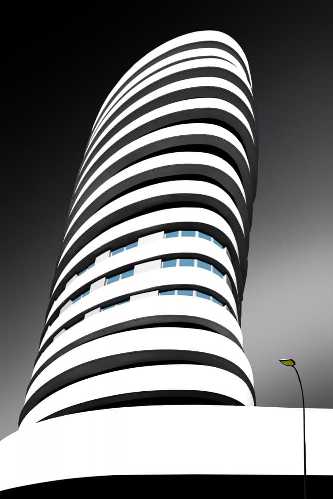 Modern Architectural Curve by Jorge Pimenta — canvas wall art