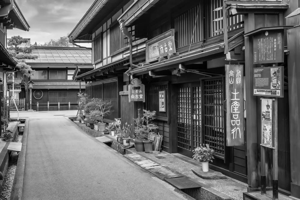 Historic Japanese Lane by Melanie Viola — canvas wall art