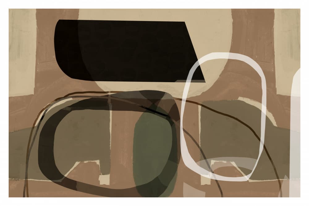 Earthy Organic Shapes by cartissi — canvas wall art